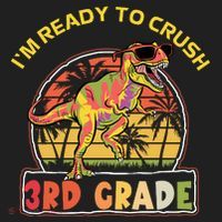 Im Ready To Crush 3rd Grade Dinosaur T Rex Back To School Gift Hat thumb 2