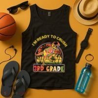 Im Ready To Crush 3rd Grade Dinosaur T Rex Back To School Gift Tank Top thumb 4