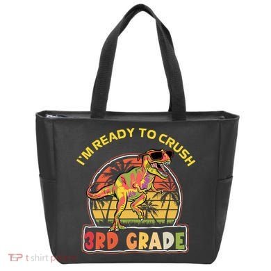 Im Ready To Crush 3rd Grade Dinosaur T Rex Back To School Gift Tote Bag