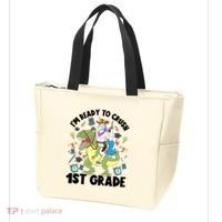Im Ready To Crush First Grade Unicorn Dinosaur Back School Meaningful Gift Tote Bag thumb 3