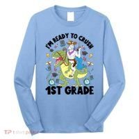 Im Ready To Crush First Grade Unicorn Dinosaur Back School Meaningful Gift Long Sleeve Shirt thumb 0