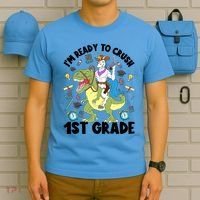 Im Ready To Crush First Grade Unicorn Dinosaur Back School Meaningful Gift T-Shirt thumb 5
