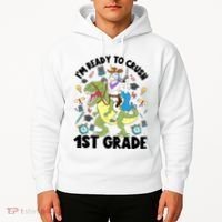 Im Ready To Crush First Grade Unicorn Dinosaur Back School Meaningful Gift Hoodie thumb 2