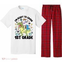 Im Ready To Crush First Grade Unicorn Dinosaur Back School Meaningful Gift Pajama Set thumb 0