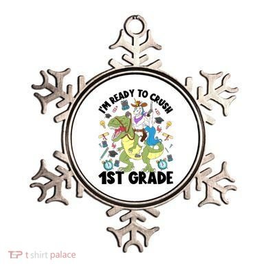 Im Ready To Crush First Grade Unicorn Dinosaur Back School Meaningful Gift Ornament
