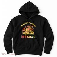Im Ready To Crush 4th Grade Dinosaur T Rex Back To School Gift Hoodie thumb 0