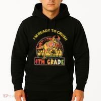 Im Ready To Crush 4th Grade Dinosaur T Rex Back To School Gift Hoodie thumb 2