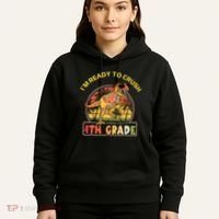 Im Ready To Crush 4th Grade Dinosaur T Rex Back To School Gift Hoodie thumb 5