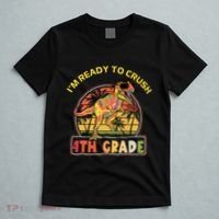Im Ready To Crush 4th Grade Dinosaur T Rex Back To School Gift T-Shirt thumb 5