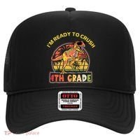 Im Ready To Crush 4th Grade Dinosaur T Rex Back To School Gift Hat thumb 0
