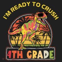 Im Ready To Crush 4th Grade Dinosaur T Rex Back To School Gift Hat thumb 2