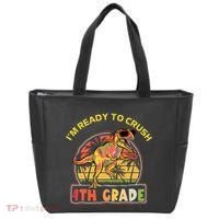 Im Ready To Crush 4th Grade Dinosaur T Rex Back To School Gift Tote Bag thumb 0