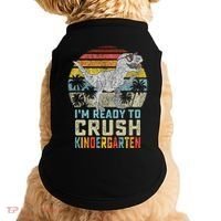 I'm Ready To Crush Kindergarten 1st Day Kinder Dinosaur Doggie Tank thumb 0