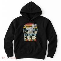 I'm Ready To Crush Kindergarten 1st Day Kinder Dinosaur Hoodie thumb 0