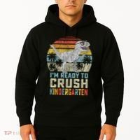 I'm Ready To Crush Kindergarten 1st Day Kinder Dinosaur Hoodie thumb 2