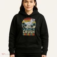 I'm Ready To Crush Kindergarten 1st Day Kinder Dinosaur Hoodie thumb 5