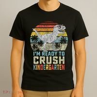 I'm Ready To Crush Kindergarten 1st Day Kinder Dinosaur T-Shirt thumb 3