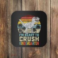 I'm Ready To Crush Kindergarten 1st Day Kinder Dinosaur Coaster thumb 0