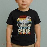I'm Ready To Crush Kindergarten 1st Day Kinder Dinosaur Toddler T-Shirt thumb 2