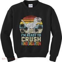 I'm Ready To Crush Kindergarten 1st Day Kinder Dinosaur Kids Sweatshirt thumb 0