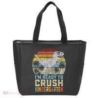 I'm Ready To Crush Kindergarten 1st Day Kinder Dinosaur Tote Bag thumb 0