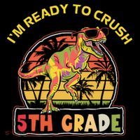 Im Ready To Crush 5th Grade Dinosaur T Rex Back To School Gift Coffee Mug thumb 5