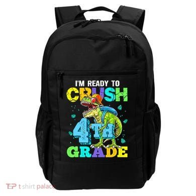 IM Ready To Crush 4th Grade Back To School Dinosaur Backpack