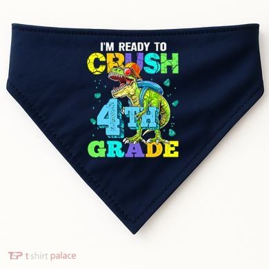IM Ready To Crush 4th Grade Back To School Dinosaur USA-Made Doggie Bandana