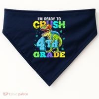 IM Ready To Crush 4th Grade Back To School Dinosaur USA-Made Doggie Bandana thumb 0