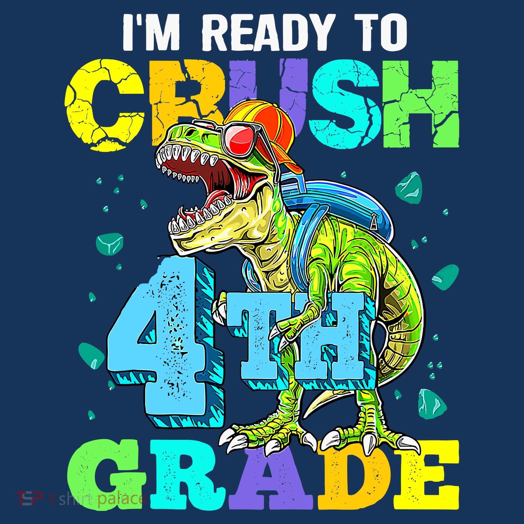 IM Ready To Crush 4th Grade Back To School Dinosaur Sweatshirt