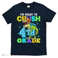 IM Ready To Crush 4th Grade Back To School Dinosaur T-Shirt thumb 0