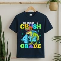 IM Ready To Crush 4th Grade Back To School Dinosaur T-Shirt thumb 2