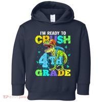 IM Ready To Crush 4th Grade Back To School Dinosaur Toddler Hoodie thumb 0