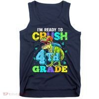 IM Ready To Crush 4th Grade Back To School Dinosaur Tank Top thumb 0