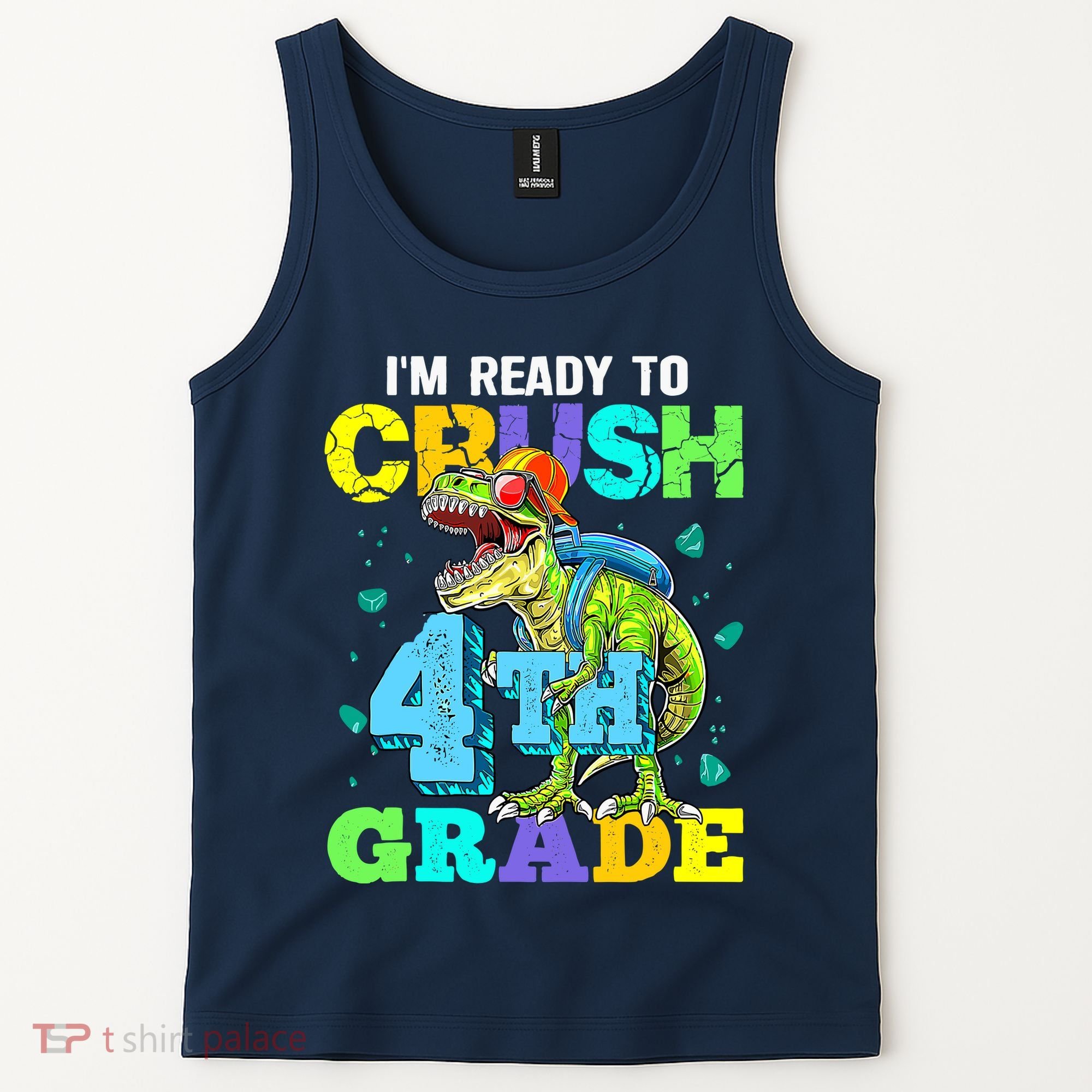 IM Ready To Crush 4th Grade Back To School Dinosaur Tank Top