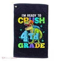 IM Ready To Crush 4th Grade Back To School Dinosaur Golf Towel thumb 0
