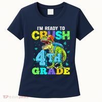IM Ready To Crush 4th Grade Back To School Dinosaur Women's T-Shirt thumb 0