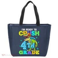 IM Ready To Crush 4th Grade Back To School Dinosaur Tote Bag thumb 0