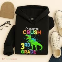 I'm Ready To Crush 3rd Grade Dinosaur Back To School Hoodie thumb 4