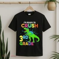 I'm Ready To Crush 3rd Grade Dinosaur Back To School T-Shirt thumb 2