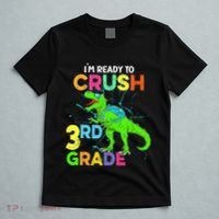 I'm Ready To Crush 3rd Grade Dinosaur Back To School T-Shirt thumb 5