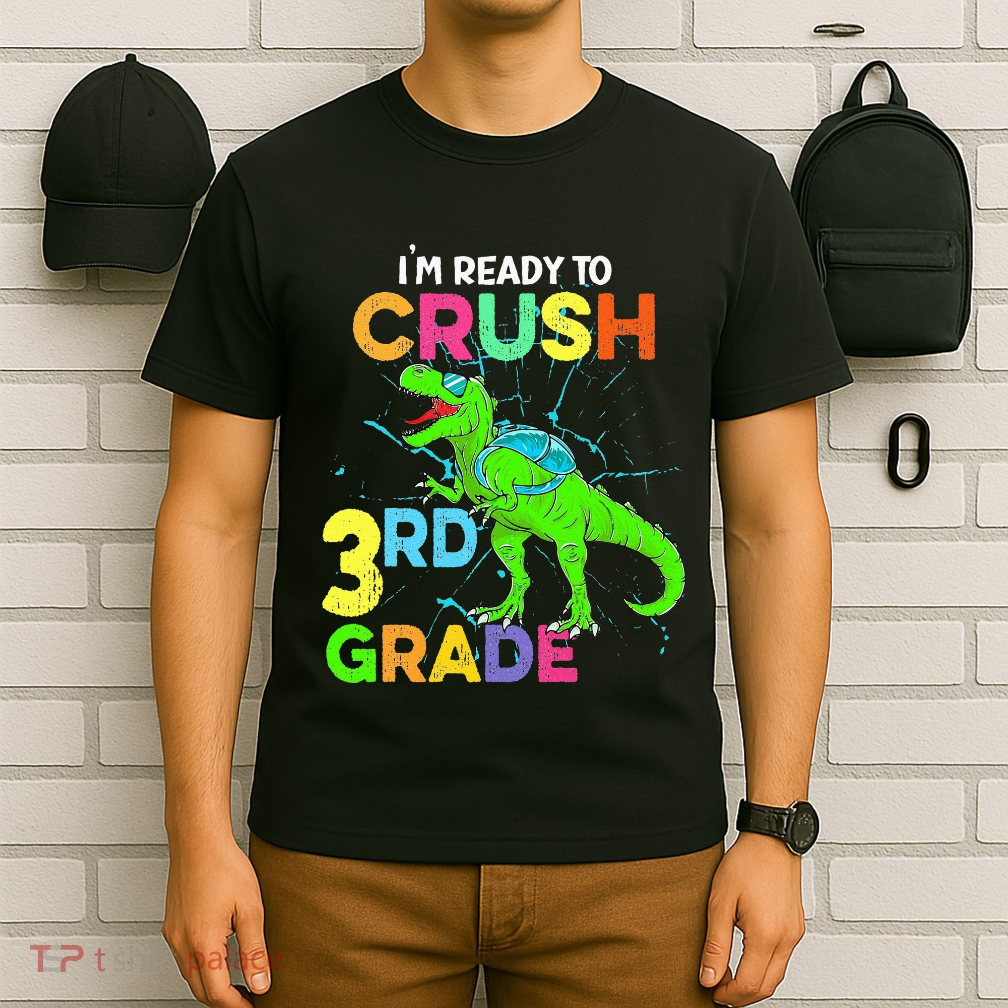 I'm Ready To Crush 3rd Grade Dinosaur Back To School T-Shirt