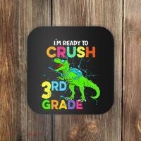 I'm Ready To Crush 3rd Grade Dinosaur Back To School Coaster thumb 0