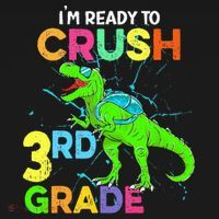 I'm Ready To Crush 3rd Grade Dinosaur Back To School Mousepad thumb 1