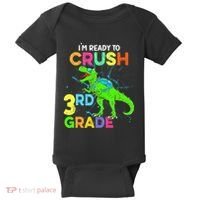 I'm Ready To Crush 3rd Grade Dinosaur Back To School Baby Bodysuit thumb 0