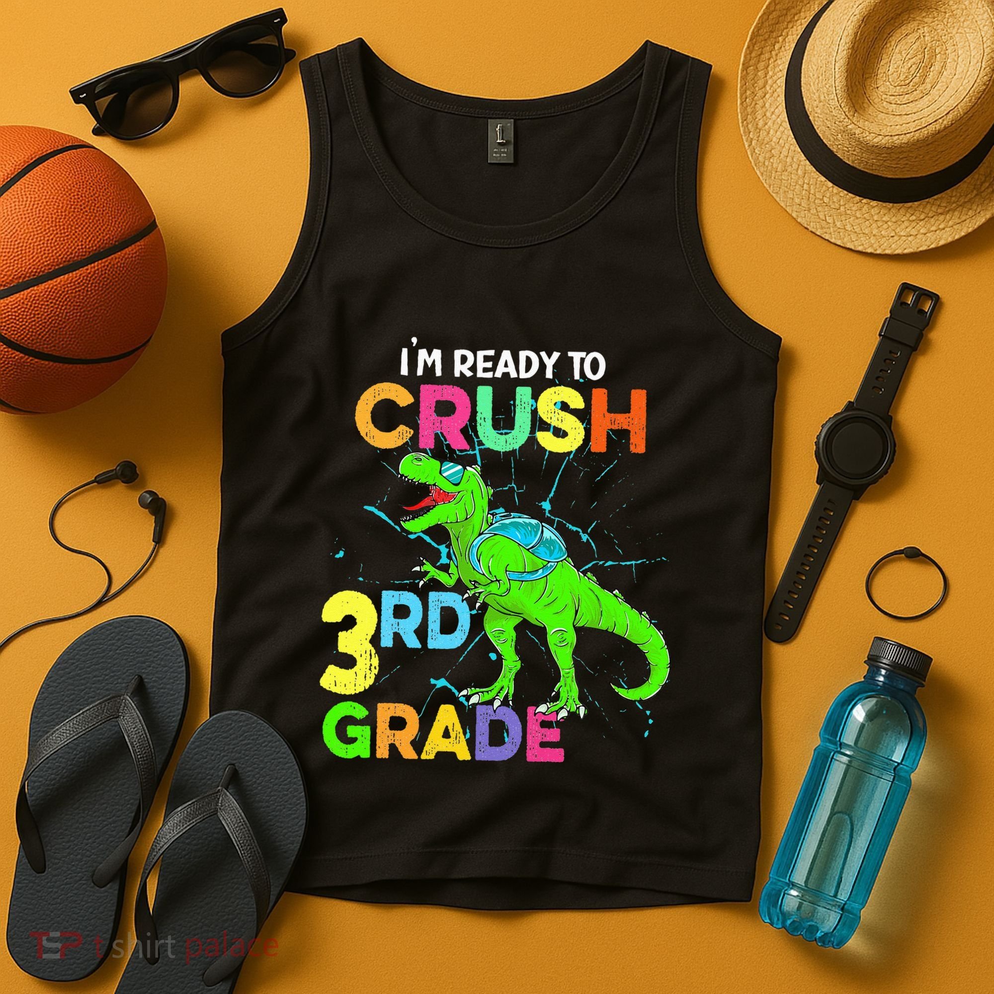 I'm Ready To Crush 3rd Grade Dinosaur Back To School Tank Top