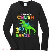 I'm Ready To Crush 3rd Grade Dinosaur Back To School Women's Long Sleeve Shirt thumb 0