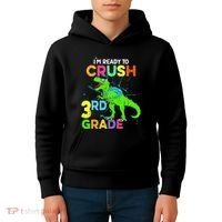 I'm Ready To Crush 3rd Grade Dinosaur Back To School Kids Hoodie thumb 4