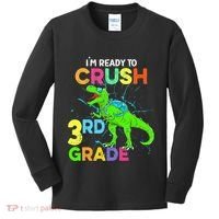 I'm Ready To Crush 3rd Grade Dinosaur Back To School Kids Long Sleeve Shirt thumb 0