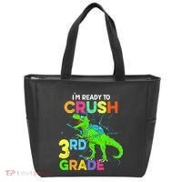 I'm Ready To Crush 3rd Grade Dinosaur Back To School Tote Bag thumb 0